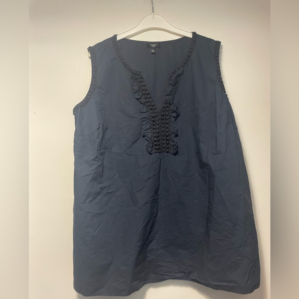 Talbots Navy Cute Sleeveless Blouse